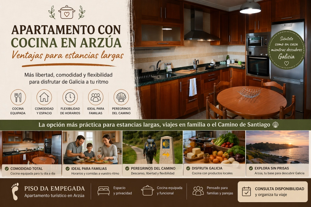 Apartamento con cocina en Arzúa para estancias largas Apartamento con cocina en Arzúa para estancias largas