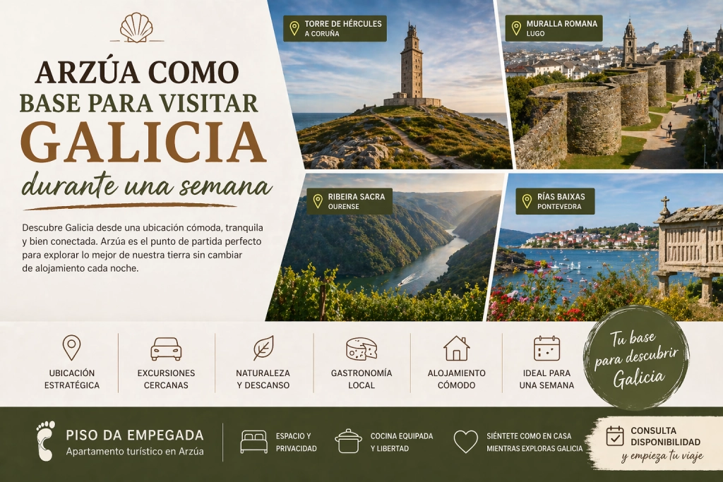 Arzúa como base para visitar Galicia durante una semana Arzúa como base para visitar Galicia durante una semana
